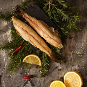 Păstrăv afumat în hârzob de brad 500G