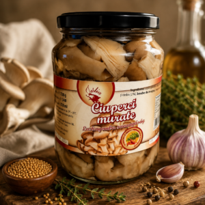 Ciuperci murate cu ardei iute și cimbru 320G